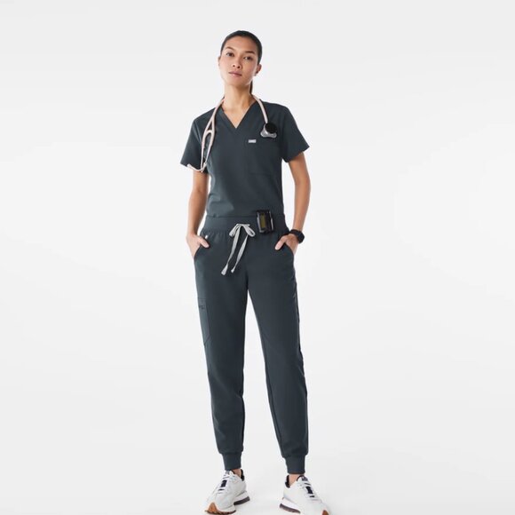 Figs 'Zamora' Jogger Scrub Pants in Dark Harbor Size Small - Picture 3 of 15